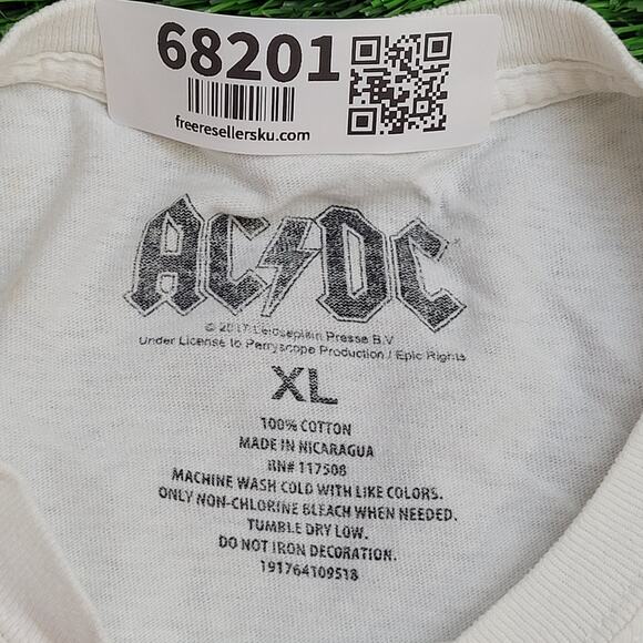 ACDC Back-In-Black Shirt Womens XL 24x24 Boxy Baggy - Picture 8 of 12